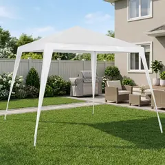 JUST HOME COLLECTION - Toldo con Base Blanco Polietileno 300x300x245 cm