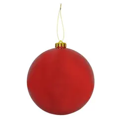 DEAR SANTA - Esfera 15 cm roja brillo x1