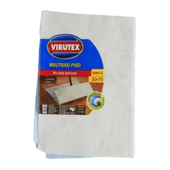 VIRUTEX - Trapero algodón x1 simple 50x70 cm absorbente