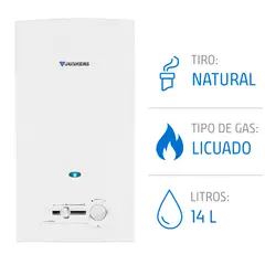 JUNKERS - Calefont Gas Licuado 14 Litros Tiro Natural Chispero
