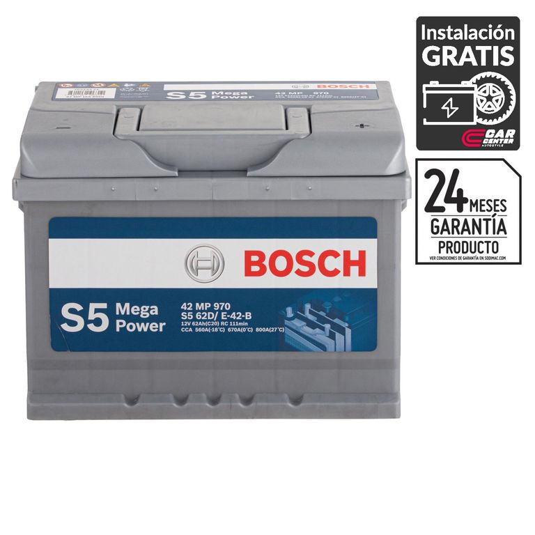Batería de Auto 62 Ah Positivo Derecho 560 CCA