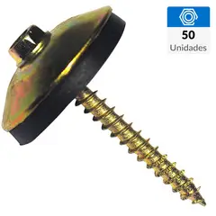 FIXSER - Tornillo Autoperforante Cabeza Phillips Madera 2 " 25 mm 50 Unidades