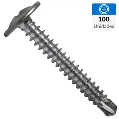 MAMUT - Tornillo Autoperforante Cabeza Lenteja Metal 1-1/4 " 8 mm 100 Unidades