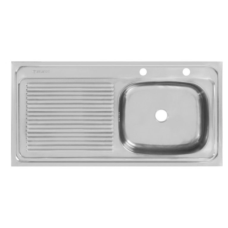Lavaplatos Sobreponer Izquierdo 1 Cubeta(s) 50x14.6x100 cm Acero inoxidable