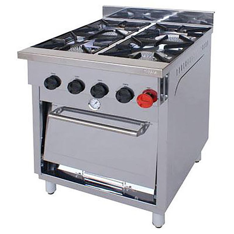 Cocina a Gas 4 Platos Inox 1259636-1