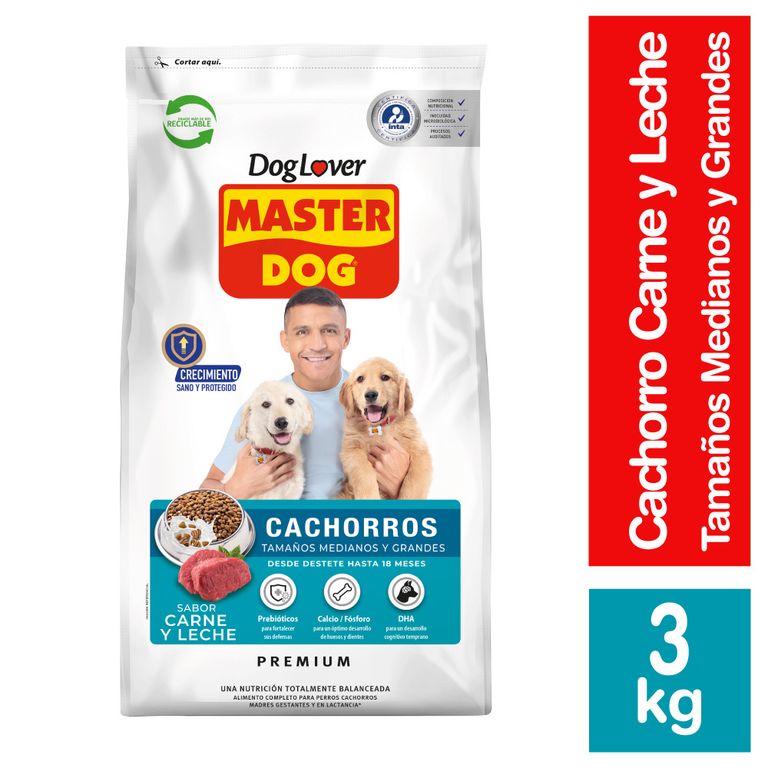 Alimento Seco para Perro Cachorro Carne y leche 3 kg