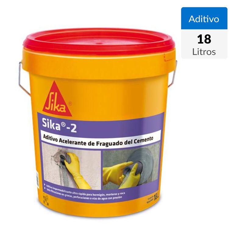 Aditivo Acelerante Fraguado Cemento 2 Tineta 18 Litros