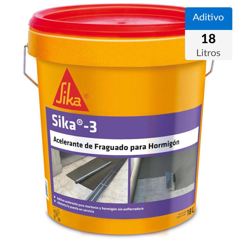 Acelerante Fraguado Hormigón 3 Para Mezclas Cementicias 18 Litros