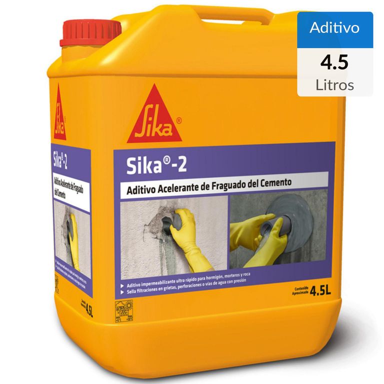 Aditivo Acelerante Fraguado Cemento 2 Para Reparaciones 4. 5 Litros