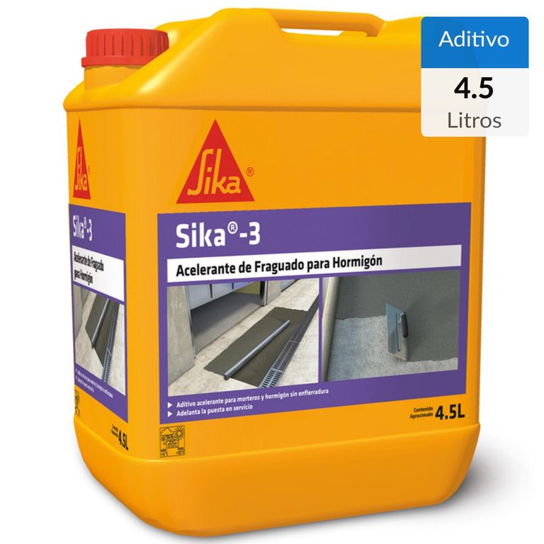 Acelerante Fraguado Hormigón 3 Aditivo Controlable Bidón 4. 5 Litros