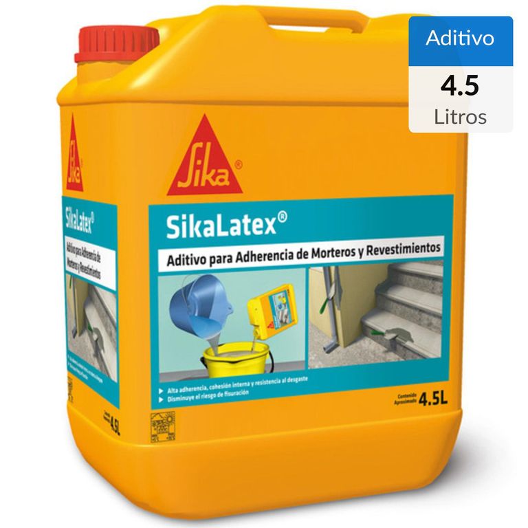 Aditivo Adherencia Morteros Latex 4. 5 Litros