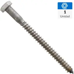 FIXSER - Tornillo Tirafondo Cabeza Hexagonal Madera 4 " 5/16 " 1 Unidades