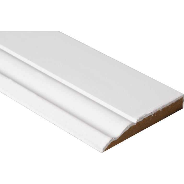 Moldura premol MDF Blanco 14 mm 10.7x240 cm