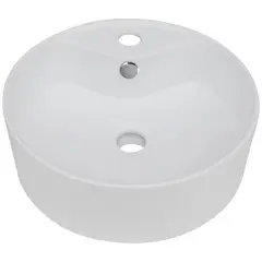 SENSI DACQUA - Lavamanos Forma Redonda Loza 38x14x38 cm Blanco