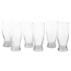ALLEGRA - Set de garzas para cerveza vidrio 360 cc 6 unidades