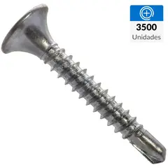 FIXSER - Tornillo Autoperforante Cabeza Phillips Yeso-Cartón 1-1/4 " 6 mm 3500 unidad(es)
