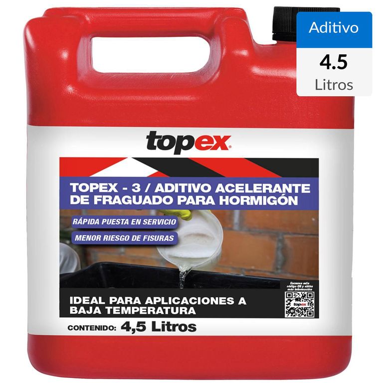 Acelerante Fraguado Controlado 3 Para Hormigón 4. 5 Litros