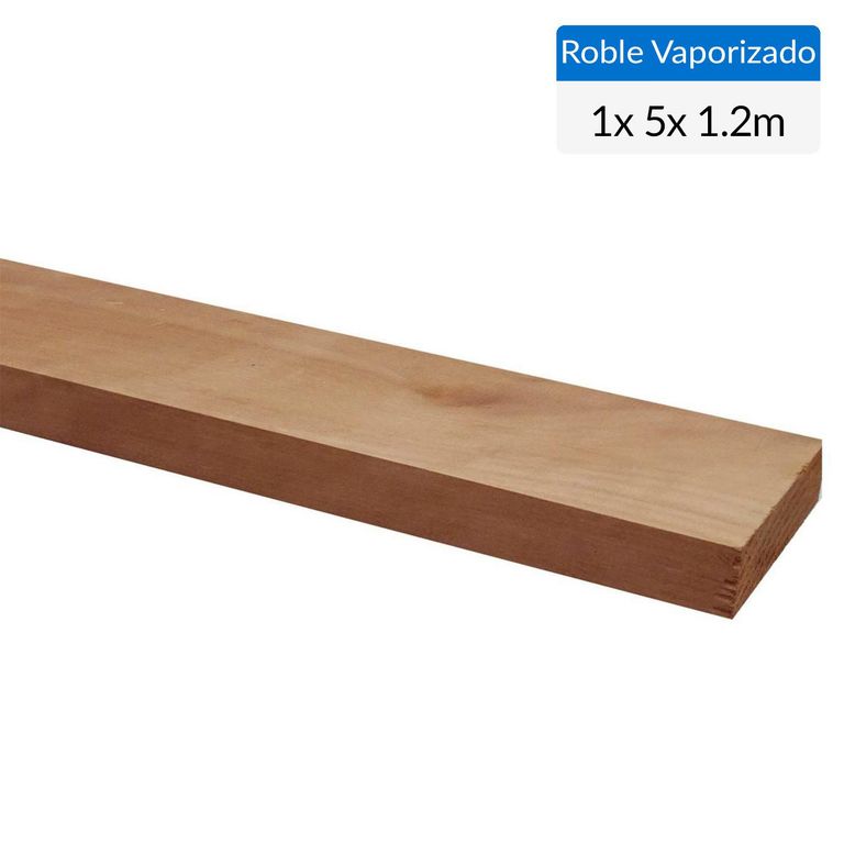 1 x 5 x 1,20 m Roble vaporizado precepillado