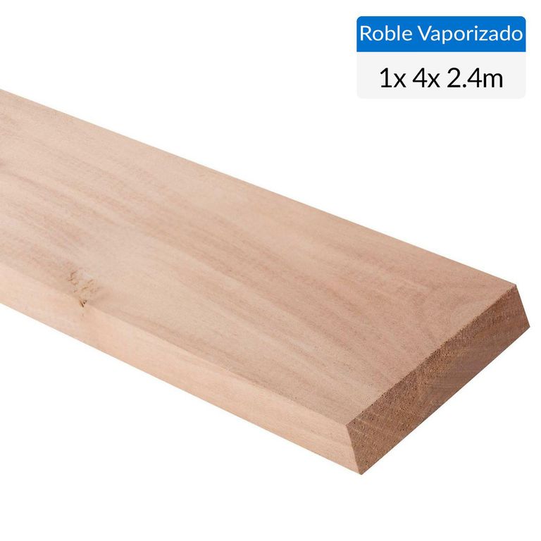 1 x 4 x 2,40 m Roble vaporizado precepillado