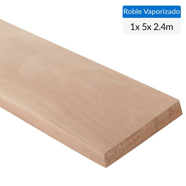 1 x 5 x 2,40 m Roble vaporizado precepillado