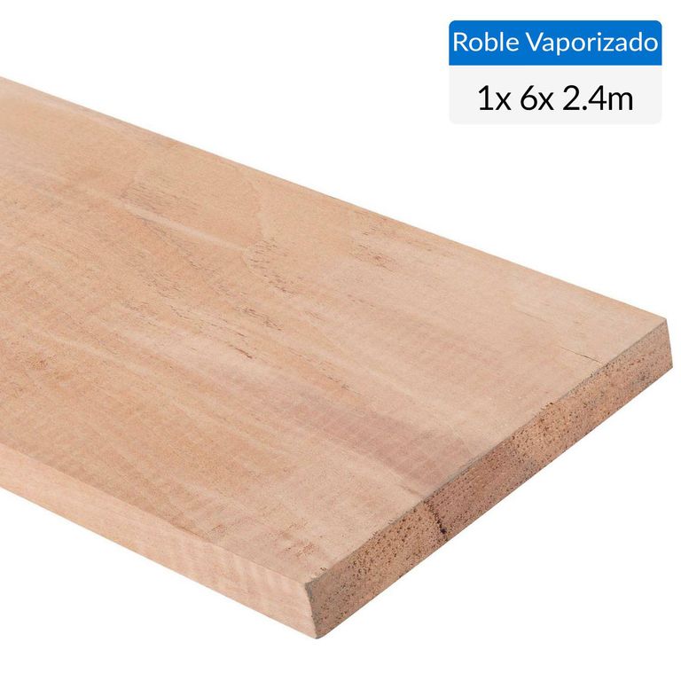 1 x 6 x 2,40 m Roble vaporizado precepillado
