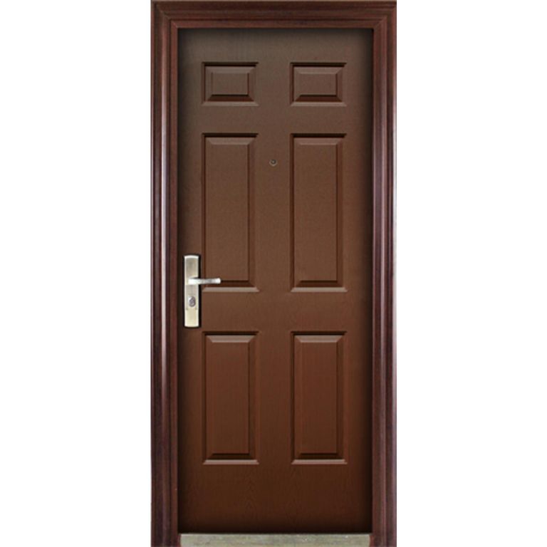 Puerta de Seguridad Acero Precolgada 86x205 cm Café