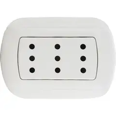 BTICINO - Tomacorriente triple 10 A sobrepuesto Blanco