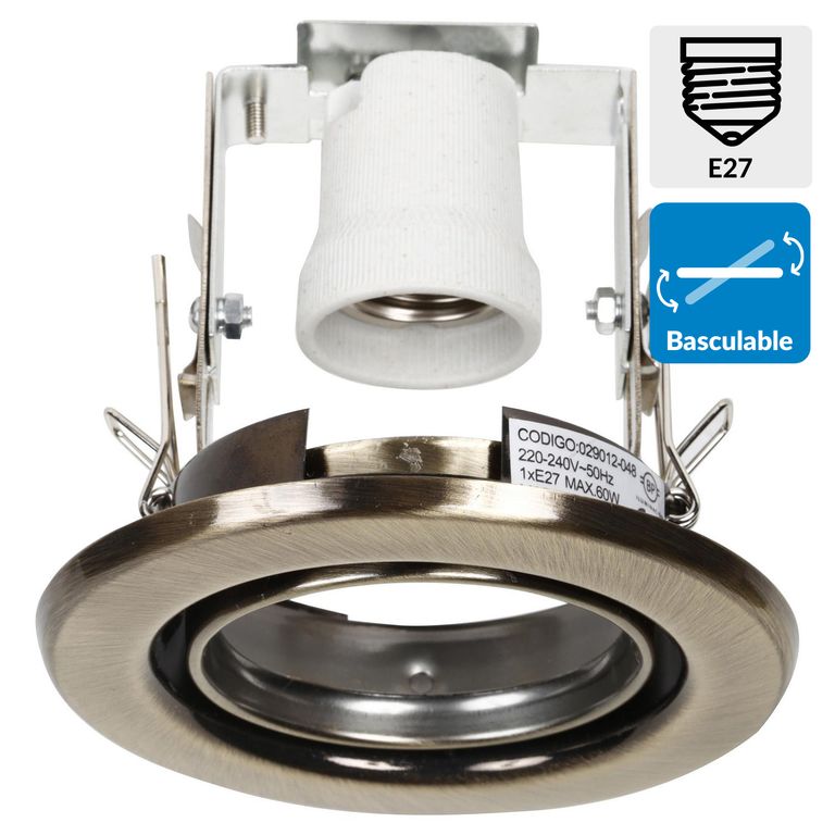 Foco embutido 60 W. Bronce