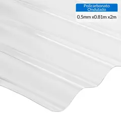 undefined - Plancha Policarbonato Ondulada 0.5 mm 81x200 cm Transparente
