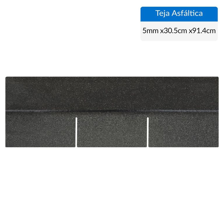 Teja Gravillada Asfalto 30.5x91.4 cm 3 mm Gris