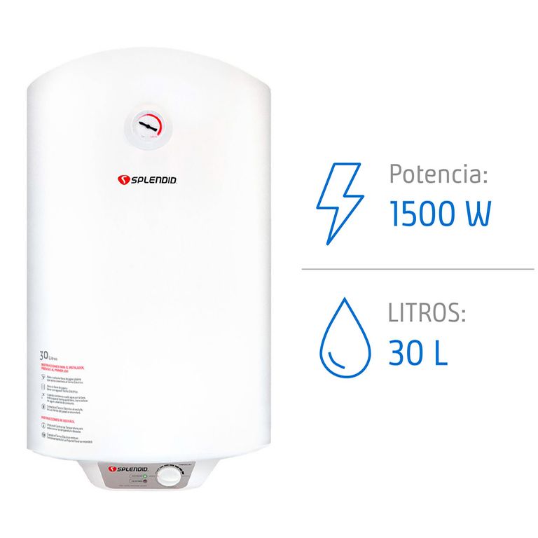 Termo Eléctrico 30 Litros 1500 W de Muro