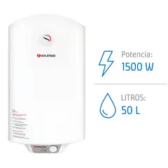 SPLENDID - Termo Eléctrico 50 Litros 1500 W de Muro