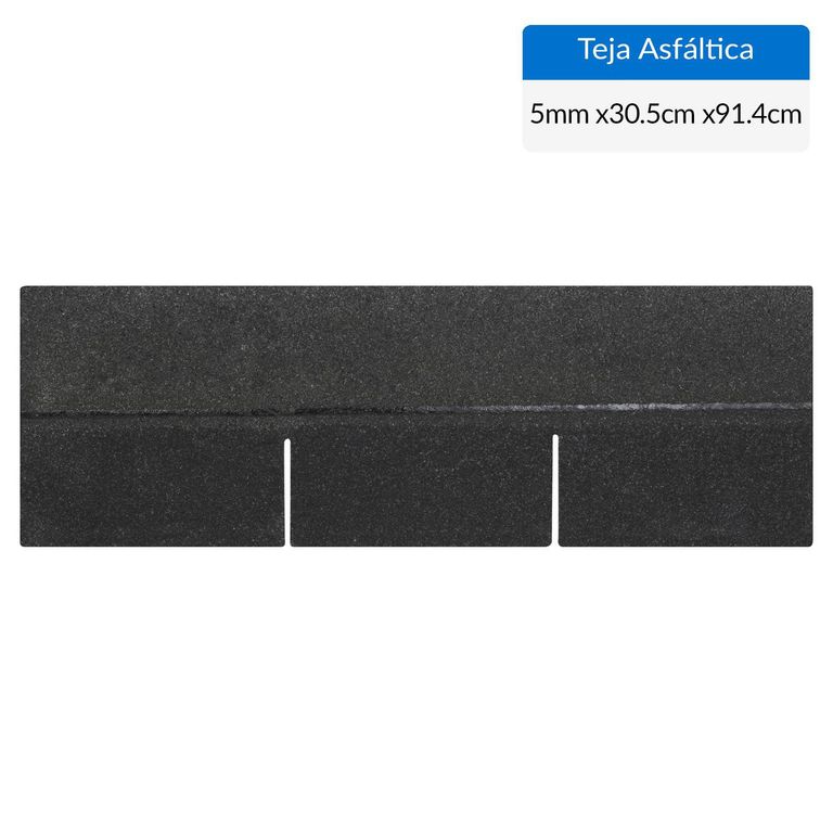 Teja Gravillada Asfalto 30.5x91.5 cm 0.269 mm Negro