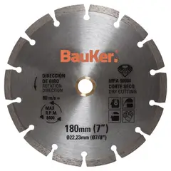 BAUKER - Pack de discos de diamante 7" acero 3 unidades