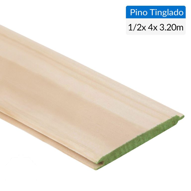 Pino Cielo Machihembrado Seco Cepillado 1/2x4 3,2 m