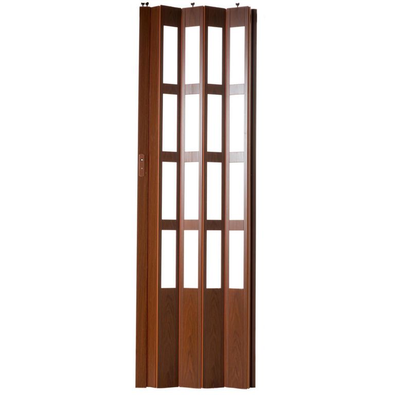 Puerta Plegable PVC Caoba Lugano