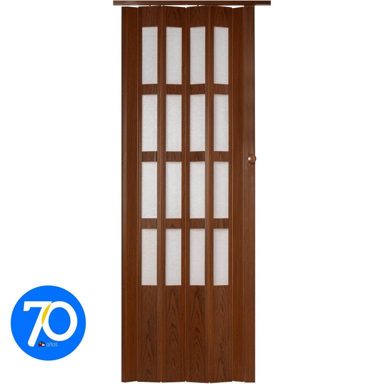 Puerta Plegable PVC Caoba Lugano