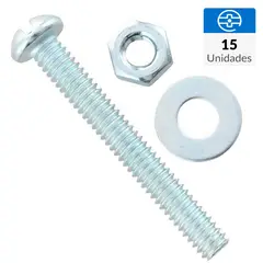FIXSER - Perno 1/8 X 1"+Tuerca+Goli 15U