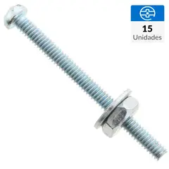 FIXSER - Perno 1/8X1 1/2+Tuerca+Gol 15U