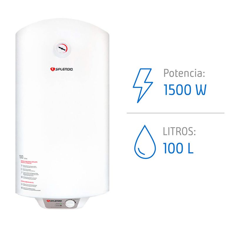 Termo Eléctrico 100 Litros 1500 W de Muro