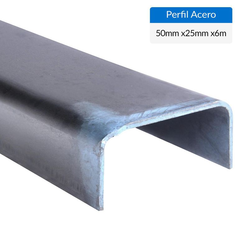 Perfil Canal Acero 50x25x2mm 6 m