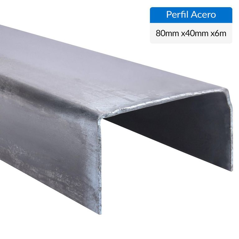 Perfil Canal Acero 80x40x2mm 6 m