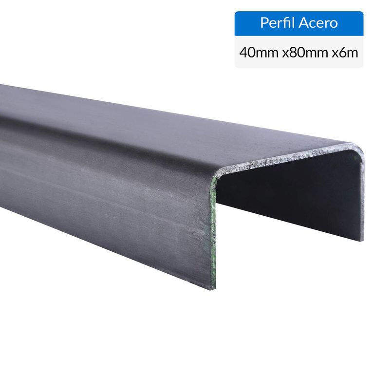 Perfil Canal Acero 80x40x3mm 6 m