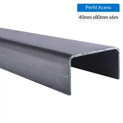 GENERICO - Perfil Canal Acero 80x40x3mm 6 m