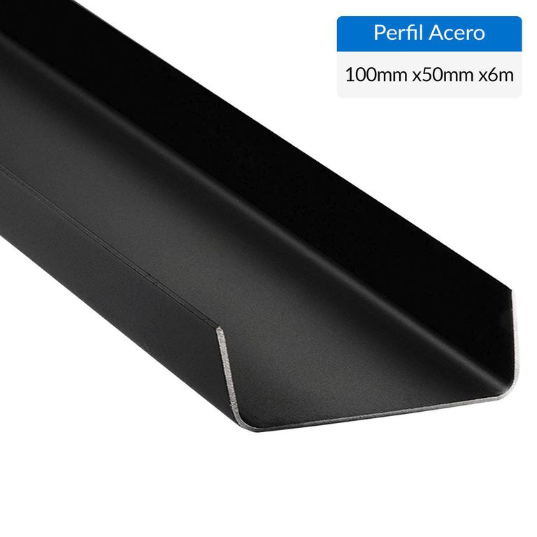Perfil Canal Acero 100x50x2mm 6 m