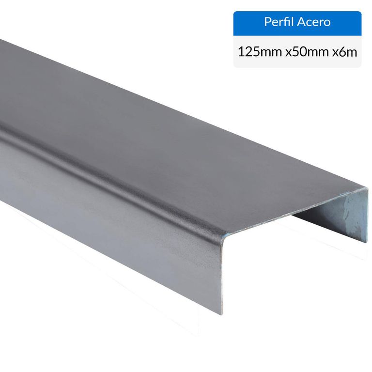 Perfil Canal Acero 125x50x2mm 6 m