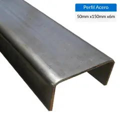 GENERICO - Perfil Canal Acero 150x50x4mm 6 m