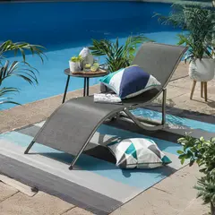 JUST HOME COLLECTION - Reposera Sky Textileno Chocolate