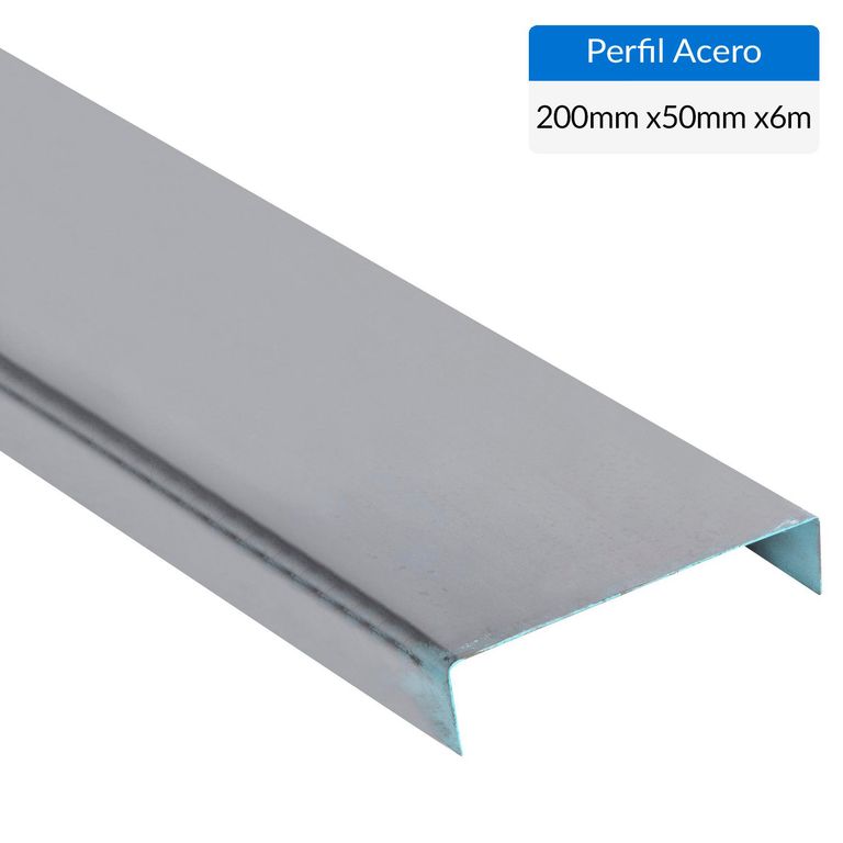 Perfil Canal Acero 200x50x2mm 6 m