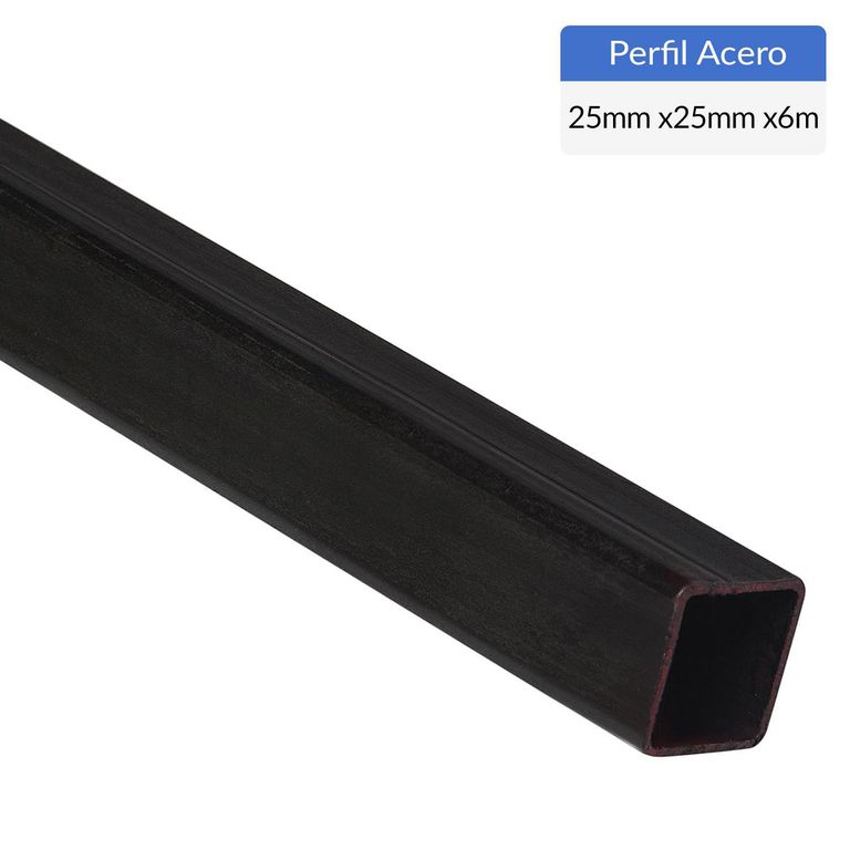 Perfil Cuadrado Acero 25x25x15 mm 6 m